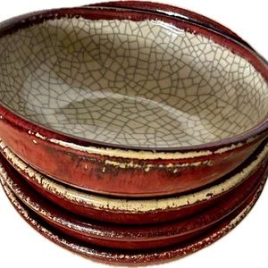 Pier 1 𝐶𝑟𝑎𝑐𝑘𝑙𝑒 𝐶𝑜𝑙𝑙𝑒𝑐𝑡𝑖𝑜𝑛 Bowl Set of 4